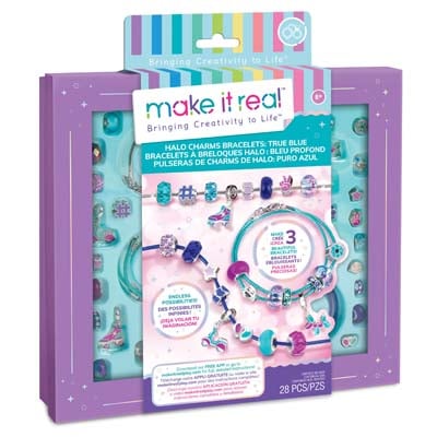 MAKE IT REAL Zestaw do tworzenia bransoletek Halo Charms True Blue, zabawka kreatywna